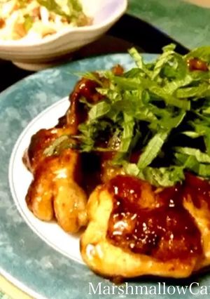 ☆鶏もも肉の焦がし照り焼きシソ添え-レシピのメイン写真