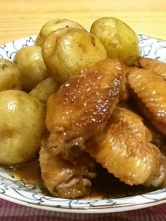 手羽と新じゃがの照り煮 フライパン版-レシピのメイン写真