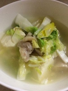 簡単♡鶏肉と白菜の優しいスープ-レシピのメイン写真