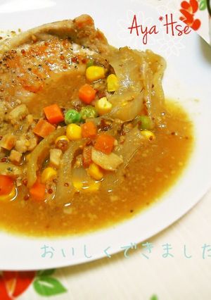 豚ロースのハニーマスタード煮inナッツ-レシピのメイン写真