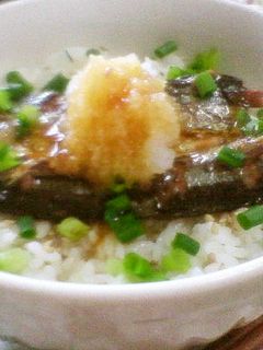 煮きり酒使用♪秋刀魚の蒲焼(缶詰)丼-レシピのメイン写真