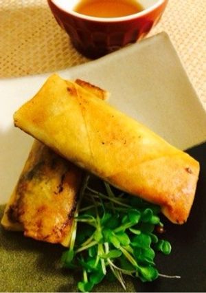 【25分】お酢で食べる♡簡単春雨入り春巻-レシピのメイン写真