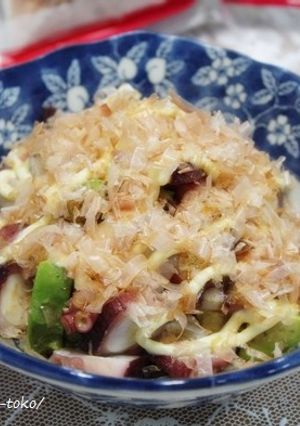 *たことアボカドのわさびおかか和え*-レシピのメイン写真