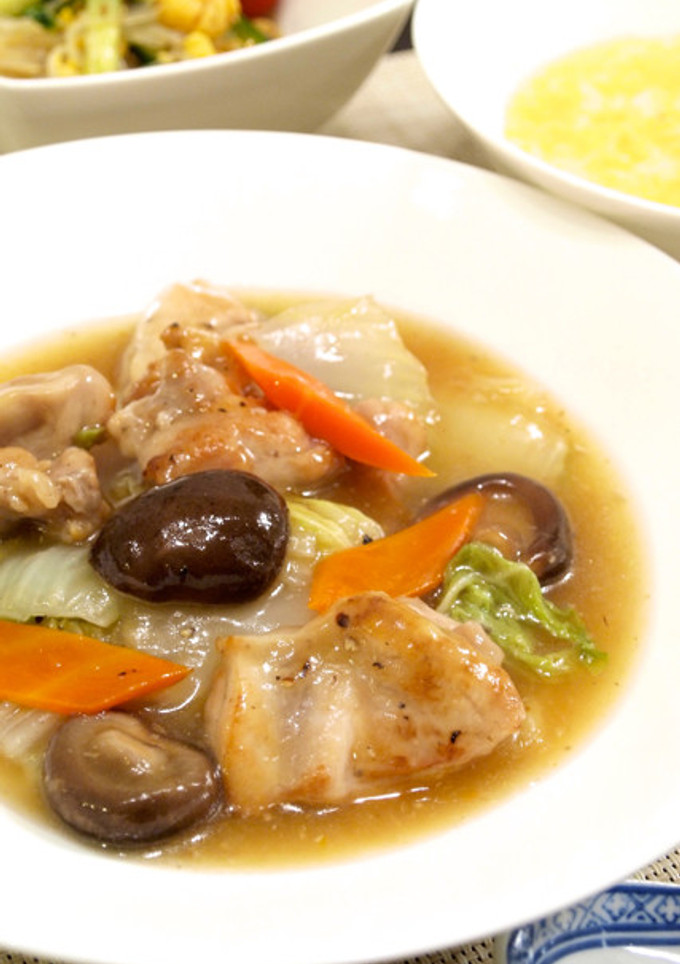 簡単中華♪鶏肉と白菜と干し椎茸の旨煮-レシピのメイン写真
