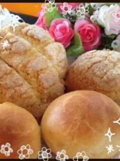 ♡カリふわメロンパン♡HM•HB使用-レシピのメイン写真