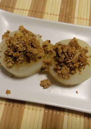 金ごまいりごまの大根の香味肉そぼろ-レシピのメイン写真