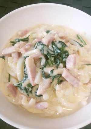 簡単♡カルボナーラうどん-レシピのメイン写真
