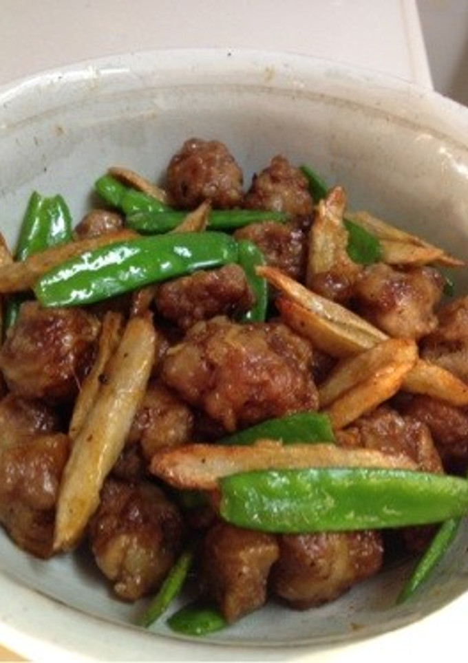 豚こま肉とごぼうの甘辛唐揚げ-レシピのメイン写真