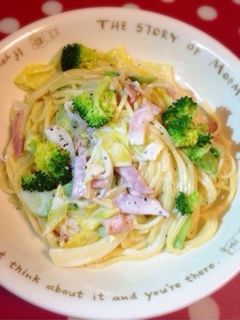 キャベツとブロッコリーのクリームパスタ-レシピのメイン写真