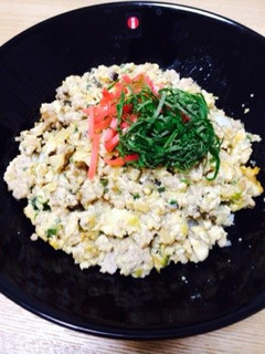 簡単ヘルシー煎りたま豆腐丼-レシピのメイン写真