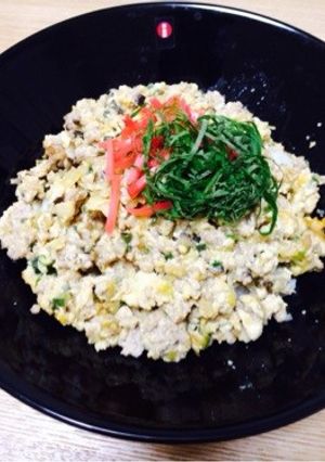 簡単ヘルシー煎りたま豆腐丼-レシピのメイン写真