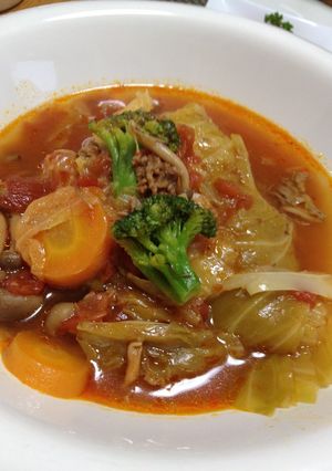 圧力鍋でキャベツとひき肉のトマト煮込み☆-レシピのメイン写真