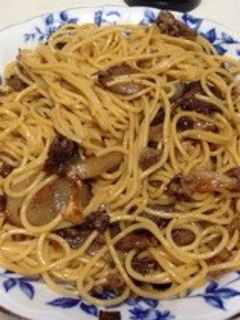 焼肉のタレでスパゲティパスタ♪-レシピのメイン写真