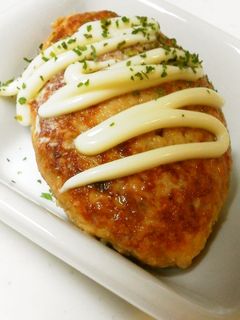 鶏挽き肉の照り焼きハンバーグ☆つくね風-レシピのメイン写真