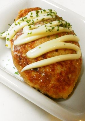 鶏挽き肉の照り焼きハンバーグ☆つくね風-レシピのメイン写真