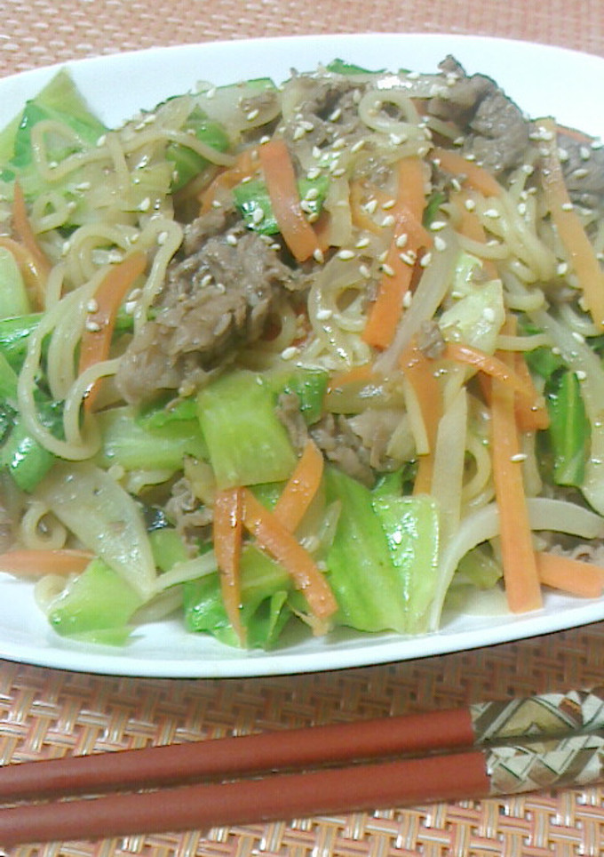 野菜たっぷり♪焼肉のタレ焼きそば★-レシピのメイン写真
