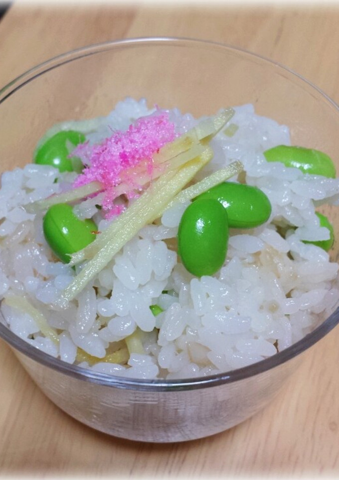 ひな祭りに！枝豆と生姜の炊き込みごはん♪-レシピのメイン写真