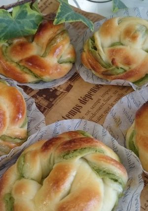 抹茶餡のマーブルパン-レシピのメイン写真