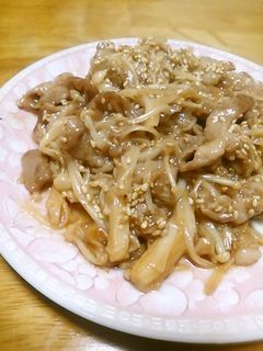 豚肉とえのきのごま炒め-レシピのメイン写真