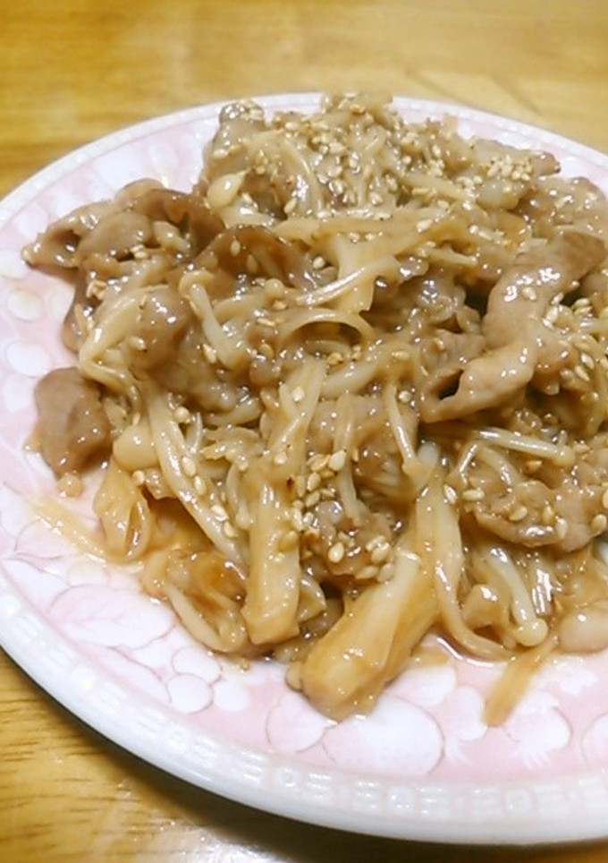 豚肉とえのきのごま炒め-レシピのメイン写真