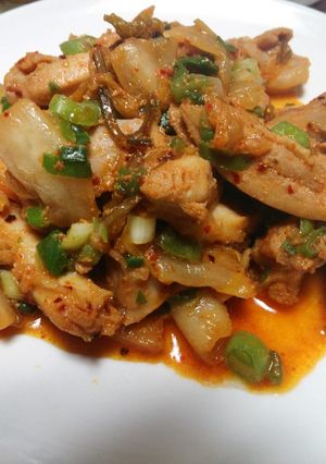 簡単～むね肉で鶏キムチ-レシピのメイン写真
