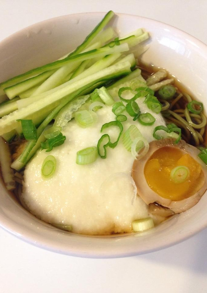 とろろ冷たい抹茶蕎麦-レシピのメイン写真