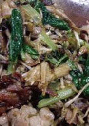 明太高菜と豚肉の炒め物-レシピのメイン写真
