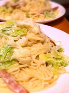 簡単キャベツとカリフラワのクリームパスタ-レシピのメイン写真