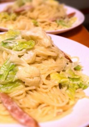 簡単キャベツとカリフラワのクリームパスタ-レシピのメイン写真