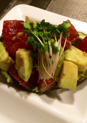 アボカドと赤身マグロの簡単麺つゆ和え-レシピのメイン写真