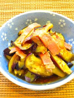 ☺お弁当に♪茄子とベーコンの簡単炒め物☺-レシピのメイン写真