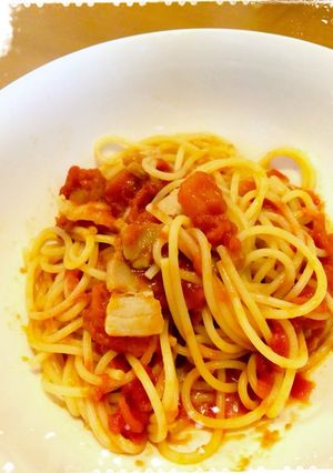 10分煮詰めたソースが決め手トマトパスタ-レシピのメイン写真
