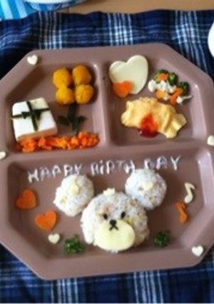 1歳のジャッキーお誕生日プレート♡-レシピのメイン写真
