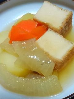 厚揚げとじゃがいも・玉ねぎの煮物♪-レシピのメイン写真