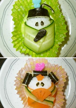 お弁当にも✿お雛様のミニおにぎり-レシピのメイン写真