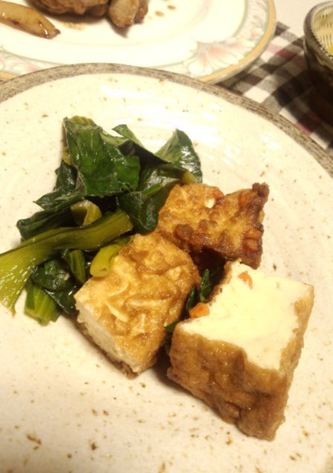 定番　５分で小松菜厚揚げ煮☆-レシピのメイン写真