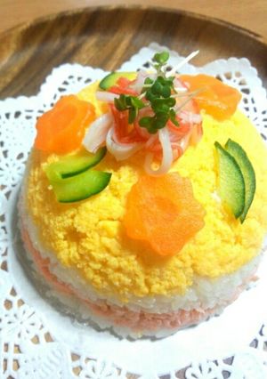 mお茶碗DEケーキ寿司-レシピのメイン写真