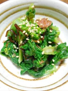 春爛漫♪菜の花の梅・塩昆布和え どすぇ-レシピのメイン写真
