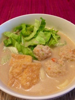 シャキシャキレタスの豆乳うどん-レシピのメイン写真