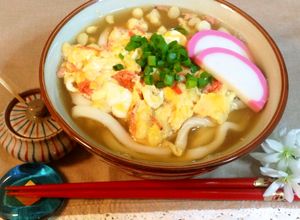 簡単♪桜海老と天かすの♡卵とじうどん-レシピのメイン写真