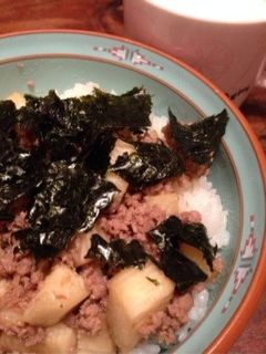 ひき肉と山芋のさっぱり丼-レシピのメイン写真
