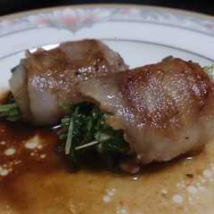 รูปของ ビールに合う！豚バラと水菜の肉巻き