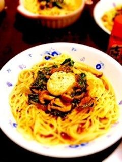 ほうれん草としめじの和風スープパスタ-レシピのメイン写真