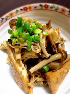 厚揚げときのこの味噌煮-レシピのメイン写真