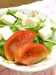 水菜と豆腐のシンプルサラダ☆-レシピのメイン写真