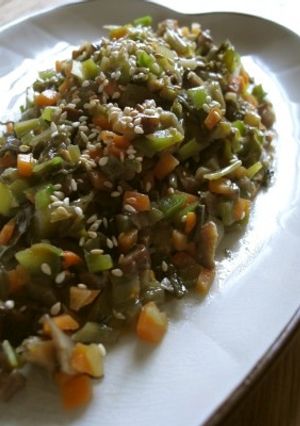 干し椎茸と高菜と野菜だけのそぼろ風炒め-レシピのメイン写真
