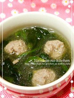 簡単♪ほうれん草と肉団子の春雨スープ-レシピのメイン写真