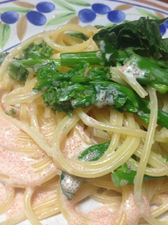 春♡菜の花とたらこのクリームパスタ♡-レシピのメイン写真