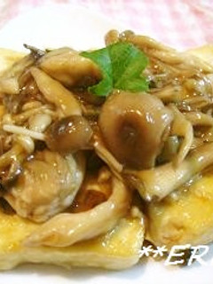 豆腐ステーキ キノコあんかけ~♪♪-レシピのメイン写真