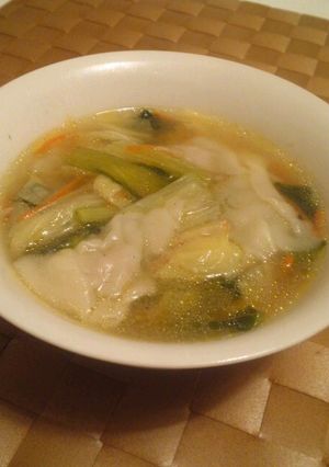 ミニ水餃子入り中華スープ!-レシピのメイン写真